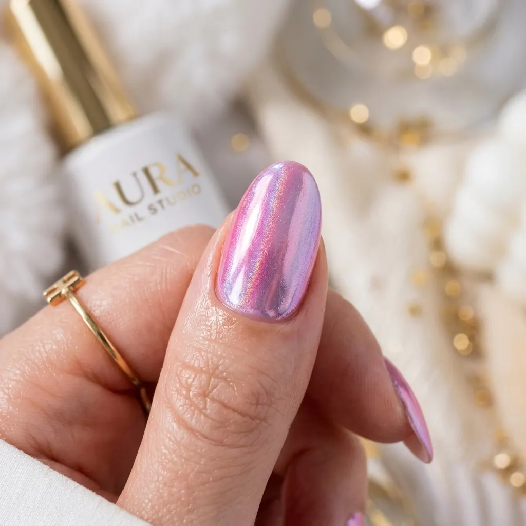 Chrome Aura Nails